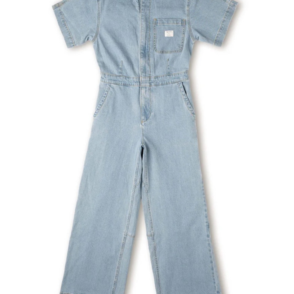 Women's Light Blue Denim Jumpsuit